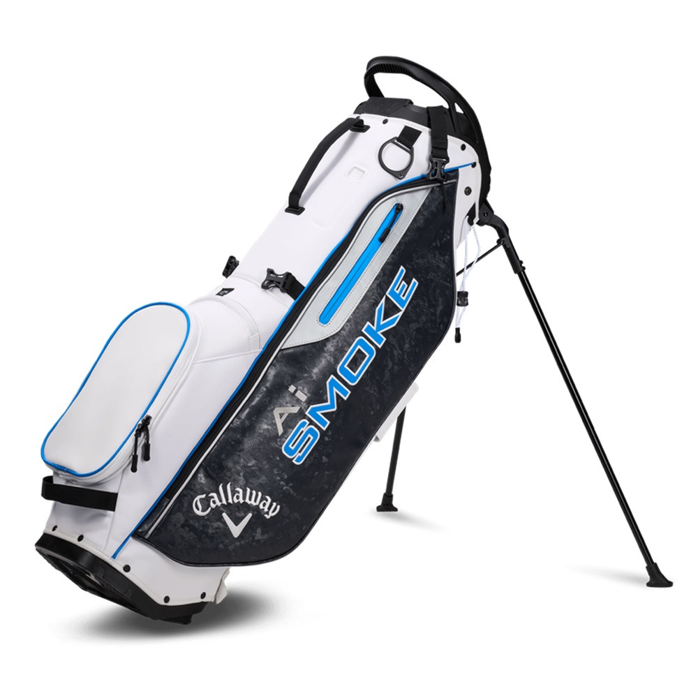 Callaway Ai Smoke キャディバッグ Callaway Ai smoke TOUR Caddy Bag White/Blue 9.5 x 47 in 4.7 kg